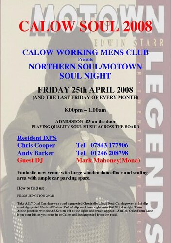 calow wmc 25th april