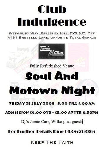 club indulgence soul and motown night 25.07.08