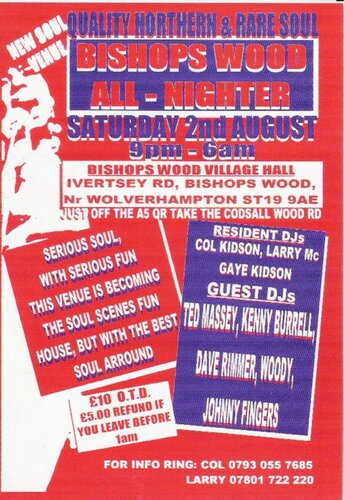 bishops wood allnighter 2nd august