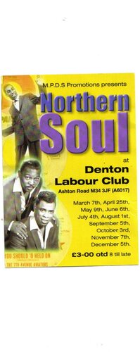 denton labour club flyer manchester