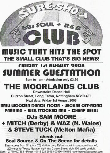 sure-shot 60's soul & r & b club