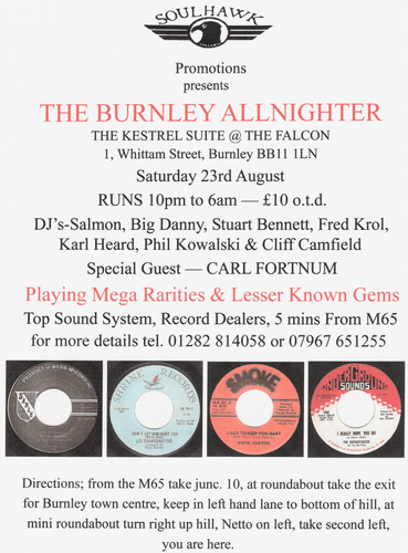 the burnley allnighter - saturday 23rd august