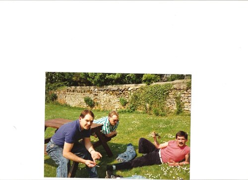 neil nogger in the pub garden