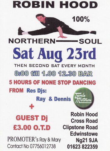 robin hood northern soul night