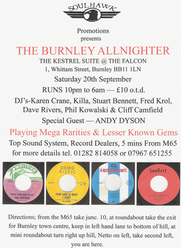 the burnley allnighter - saturday 20th september