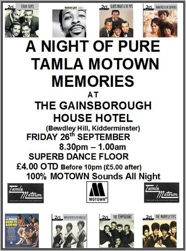 motown memories gainsborough hotel kidderminster