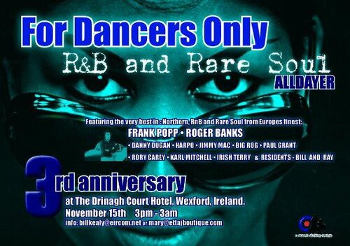 for dancers only 3rd anniversary alldayer 15th. nov