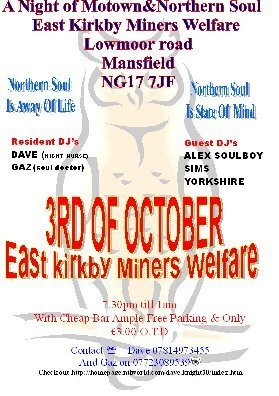 east kirkby soul club