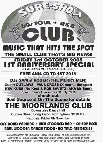 sure-shot 60's soul & r & b club