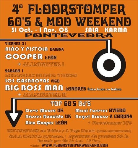 4th pontevedra floorstompers 60's weekender 31/10 &