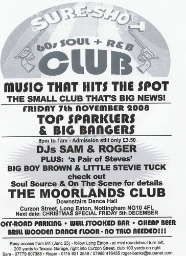 sure-shot 60's soul & r & b club