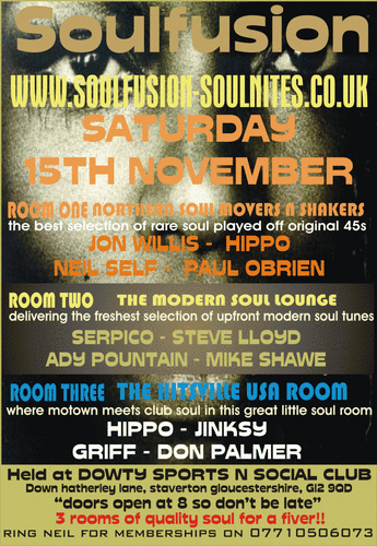 soulfusion gloucester sat 15th november!!!!