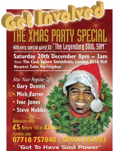 20th dec "get involved xmas special" with soul sam