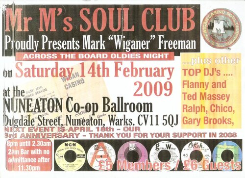 nuneaton coop - 14th feb - the big oldies night