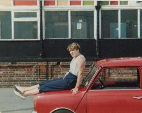 diane outside cleethorpes winter gradens july 1982