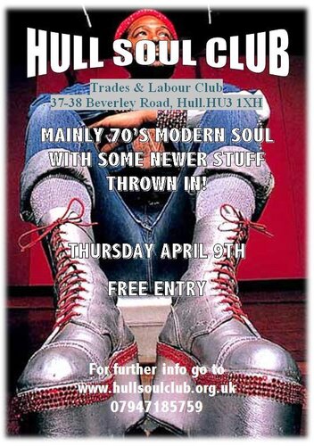 hull soul club 9th april free entry