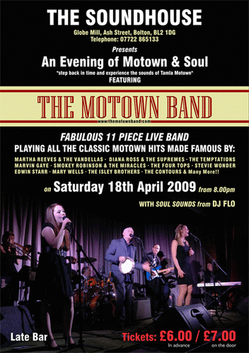 an evening of live motown & soul!!!!