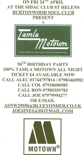 motown birthday bash sidac club st helens