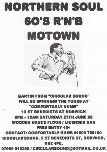 free sixties soul night norwich 27th june 09