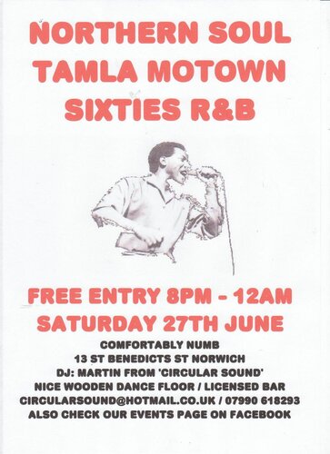 norwich soul night - free entry - sat 27th june