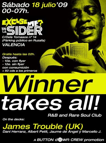 winner takes all!! sat 18th july, valencia, spain