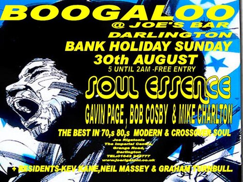 soul essence @ joes bar sunday 30th august