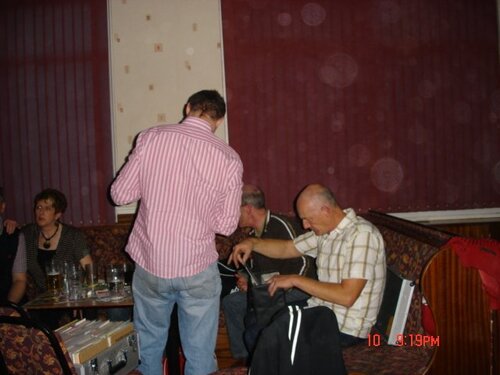 mr fearnhead having a rummage through record boxes