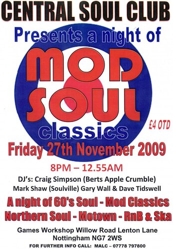 mod soul night at central soul club