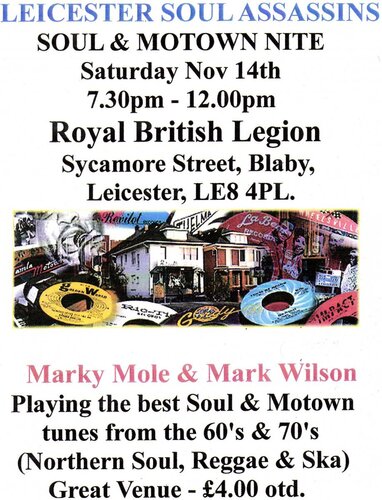 leicester soul assassins 14th november