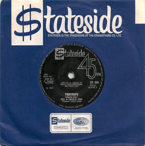 y stateside ss586 inez & charlie foxx - tightrope - stateside ss586