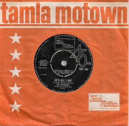 the supremes he's all i got tamla motown tmg 560