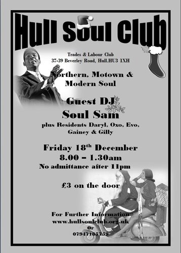 hull soul club 18th december soul sam