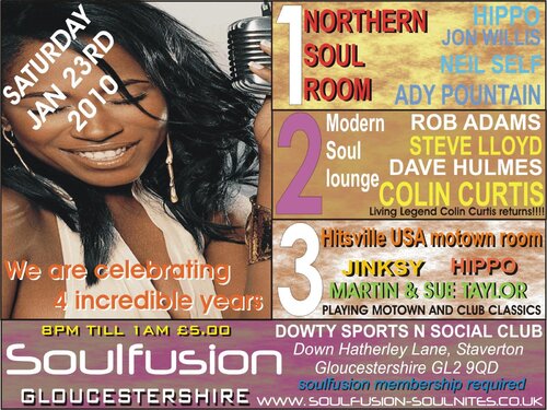 soulfusion 4th anniversary sat 23rd jan 2010