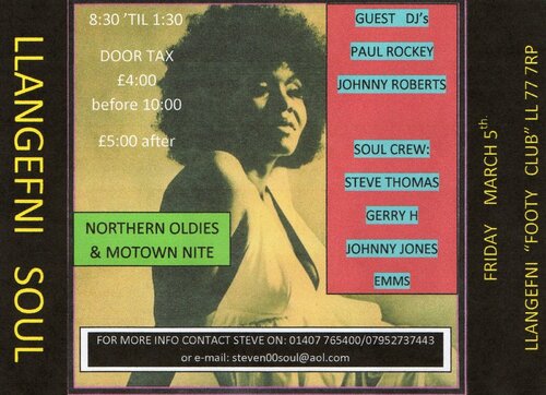 llangefni soul nite