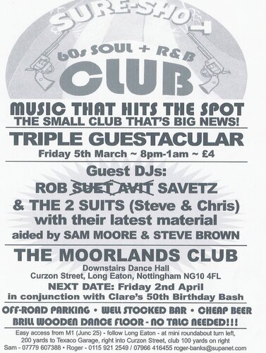 sure-shot 60's soul & r & b club, long eaton, nottm