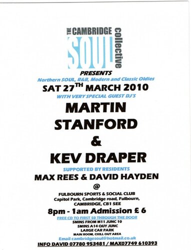 cambridge soul collective sat 27th march