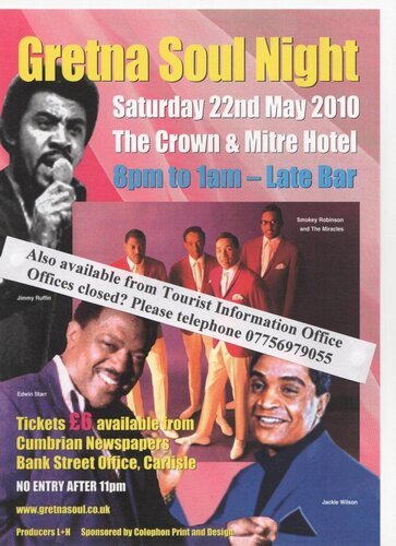 the gretna soul night sat 22 may carlisle