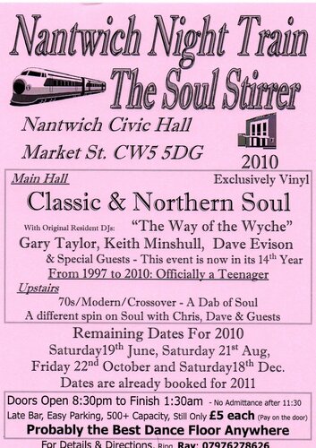 nantwich night train sat 19th june