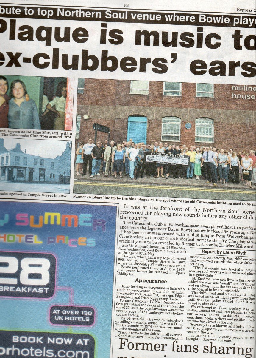 Catacombs Plaque Celebration Temple St Wolverhampton