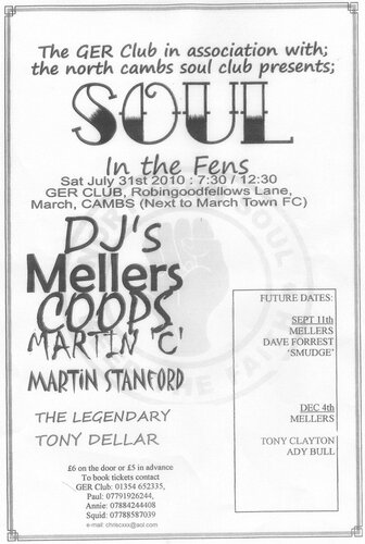 soul in the fens. g.e.r club march