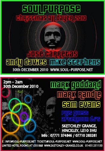 soul purpose christmas all dayer - thursday 30th december 2010