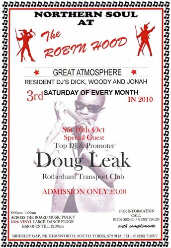 soul night's @ the robin hood breirley - sat 16th oct - doug leak