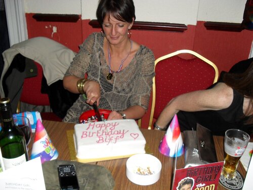 cutting the cake