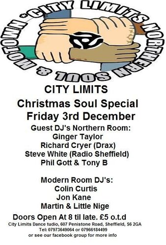 city limits christmas soul event!!! (fri dec 3rd)