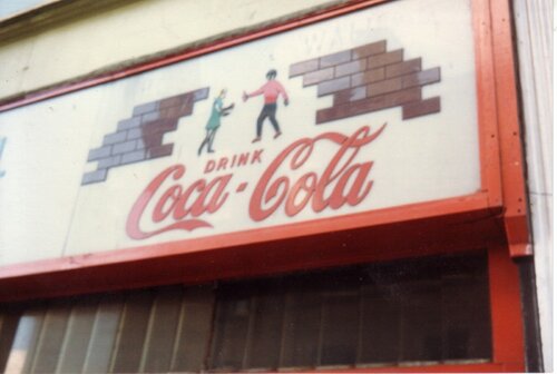 great old bradford continental coffee bar sign - close up