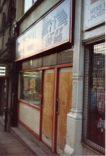 great old bradford continental coffee bar sign - wider view