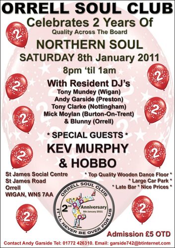 orrell soul club - saturday 8th january 2011