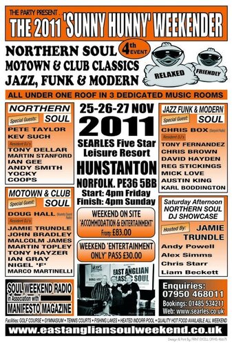 sunny hunny soul weekender 25-27 nov 2011