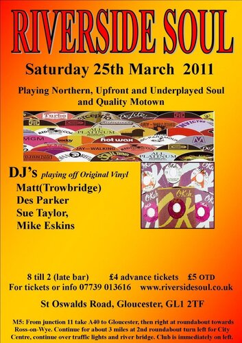 riverside soul saturday 26th march 2011