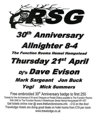 rsg 30th & final anniversary allnighter